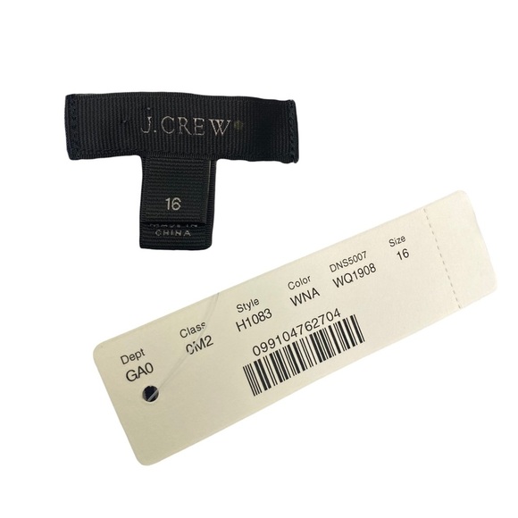 Jcrew one shoulder ruffle top blouse stripe blue and white Size 16 NWT - Picture 8 of 11